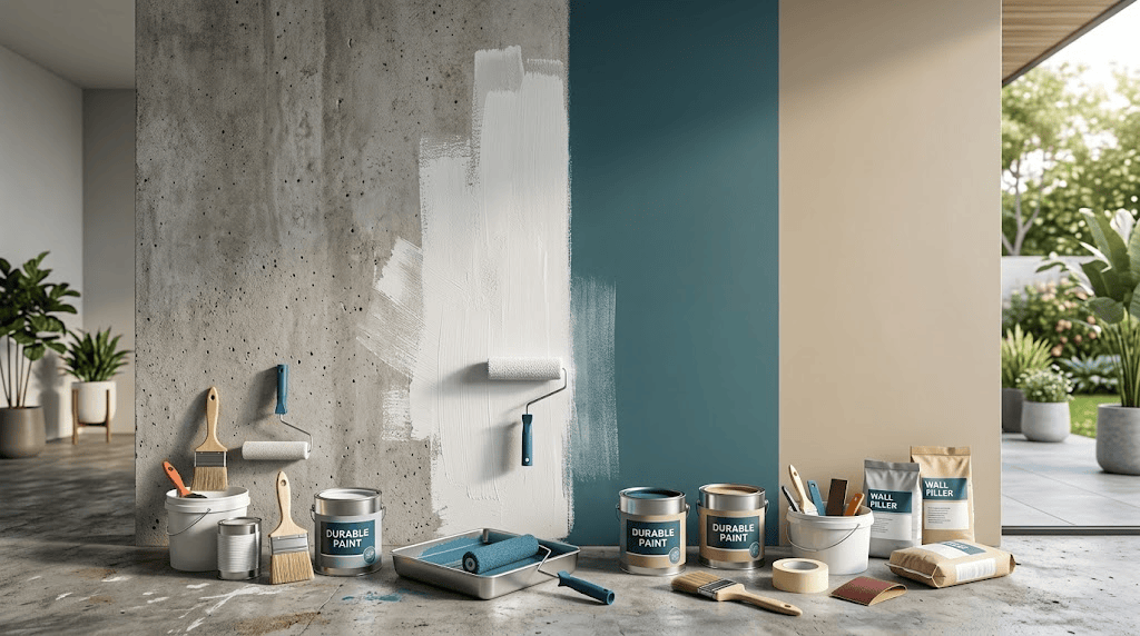 زیرسازی دیوار سیمانی برای رنگآمیزی