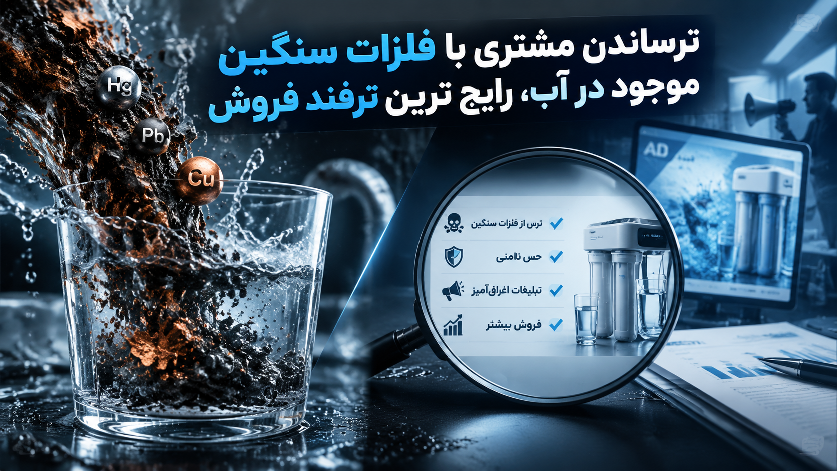 ترساندن مشتری با فلزات سنگین موجود در آب، رایج ترین ترفند فروش