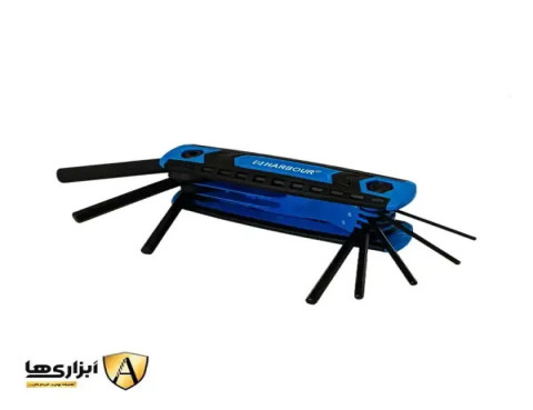 آلن چاقویی شش گوش 8 عددی هاربر مدل H8M | روکش ضد لغزش و طراحی ارگونومیک